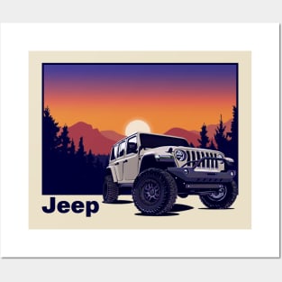 Jeep Rubicon In Mount Posters and Art